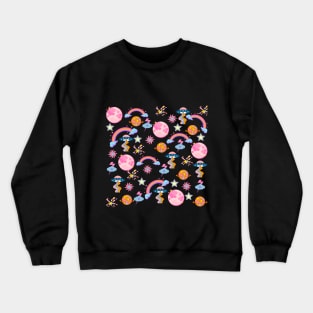 Neon Galactic Rainbow collage Crewneck Sweatshirt